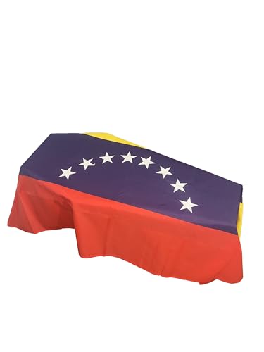 Bandera de Venezuela de ataúd con escudo para mástil y balcón 2