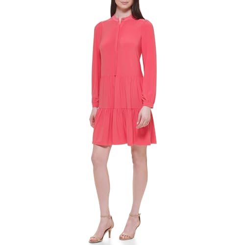 Robe en jersey Tommy Hilfiger fine maille rose 34 manches longues premium