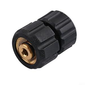 M22 x 1, 5 Innengewinde-Anschlussadapter aus Messing mit doppelseitigem 14-mm-Verschluss für Hochdruckreiniger-Zubehör, kompatibel mit K HD HDS und Kränzle-Modellen bis 400 bar und 150 °C