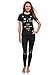 Produktbild oodji Ultra Damen Schlafanzug mit Katzen-Druck, Schwarz, DE 34 / EU 36 / XS