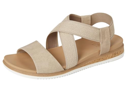 Image of Skechers Women's Desert Kiss-Stretch Quarter Strap Sandal Flat