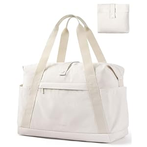 BAGSMART For Spirit Airlines Personal Item Bag, 23L Foldable Weekender Bags for Women Gym Tote Overnight Bag for Travel