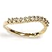 Solid 14k Yellow Gold 0.3 ctw Natural Diamond Curved Wedding Band Ring for Women 2.5 mm - Handmade in USA - April Birthstone (yellow-gold, 4.25)