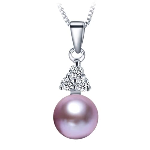 Perle d'eau douce naturelle pendentif femmes 9 mm fine bijoux