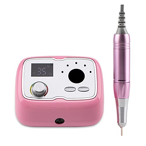 Wiertarka do paznokci Cordless Desktop Paznokci Wiertarka Stojak Manicure Maszyna Przenośna 3500 0PM. Elektryczny akumulator polerki do paznokci(Wit)