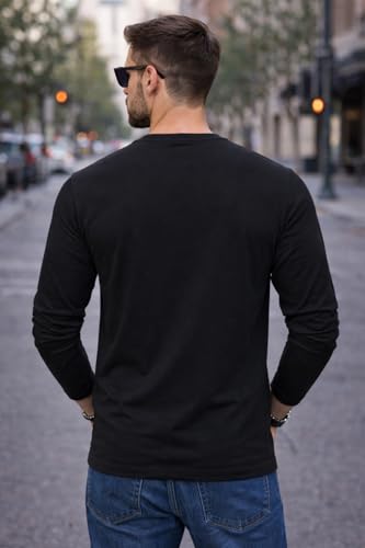 Image of RodZen 100% Pure Cotton Round Neck Regular Fit Plain Solid Full Sleeve T-Shirt Combo for Men & Boys (Pack of 4 Available in Size S to 2XL)