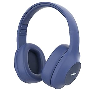 Nokia E1200 Essential Draadloze Koptelefoon, On-Ear Hoofdtelefoon met Opvouwbare Hoofdband, Bluetooth 5.0 Compatibel, 40 uur Draadloze Speeltijd, Blauw