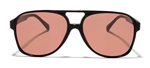 ShadyVEU Retro Large Brown Amber Lens Vintage Squared 70s Oversized Classic Trendy Plastic Pilot Sunglasses3