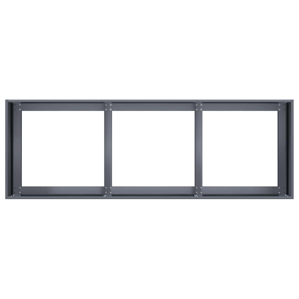 Hochbeet Metall Hochbeete Kräuterbeet Pflanzkübel Aussen für Gemüse Kräuter Blumen Gartenbeet Gemüsebeet-Anthrazit-120 x 40 x 40 cm