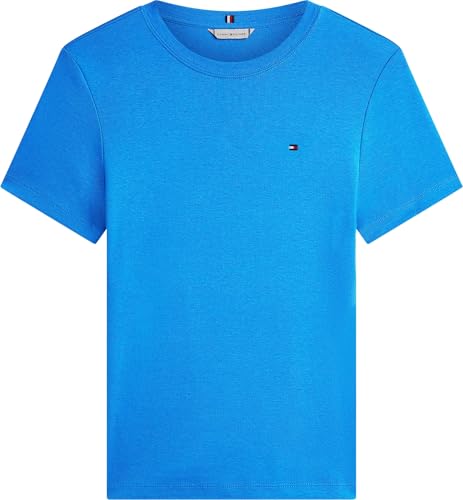 Tommy Hilfiger Damen T-Shirt Kurzarm Slim Cody Rundhalsausschnitt, Blau (Blue Orbit), L – Ansicht 6