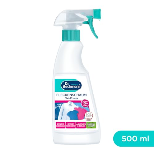 Dr. Beckmann Fleckenschaum Oxi-Power | Fleckentferner | Vorwasch- Spray | für alle Textilien & Farben | 500ml