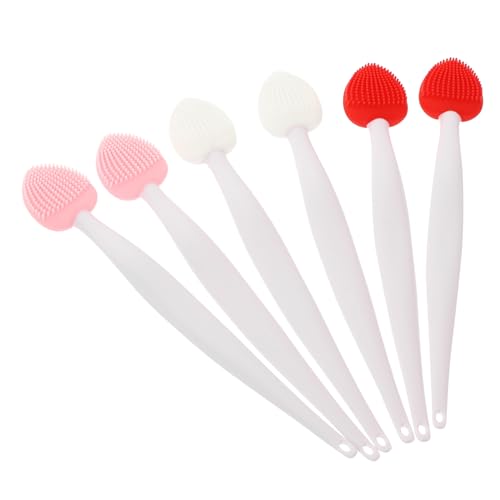 Veemoon Silicone Lip Exfoliator Nose Scrubber Set 6pcs Face Cleansing Brush Lip Brush