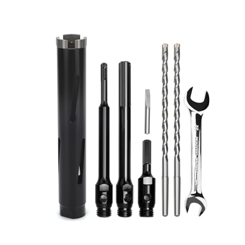 Couronne de forage 42 mm, longueur utile 200 mm avec codage Sds Plus, 220 mm, Sds max 220 mm, codage hexagonal 110 mm, pointe de centrage 10 x 240 mm, pour...