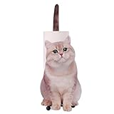 Auyyhui 猫の可愛いトイレットペーパーホルダー＆ペーパータオルスタンド。鉄製。省スペース。家・リビング・寮・ホテル用。バスルーム・キッチンに適し。猫愛好家へのギフトにも。P4