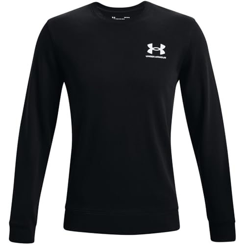 Image of Under Armour Mens Rival Terry Crew Sweater Long Sleeve Black M
