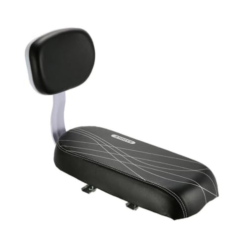 INOOMP 1 Pieza cojín del Asiento Trasero cojín Trasero para Bicicleta Ciclismo Asiento para Accesorio Asiento con Respaldo Asiento Trasero con Respaldo Cuero Black
