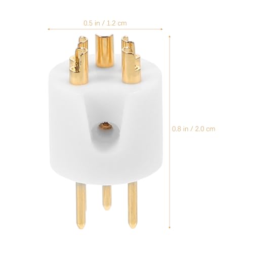 Conector de tocadiscos de 5 clavijas repuesto de latón para brazo de vinilo 2