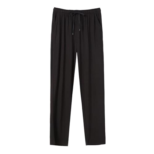 Men's Summer Modal Lightweight Pajama Pants, Comfy Loose Loungewear Pants Fashion Drawstring Pockets Bottoms