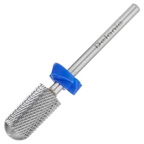 Delanie Carbide Safety Round Top Nail Drill Bit for Professional Nail Tech, 3/32", Medium Grit Cover