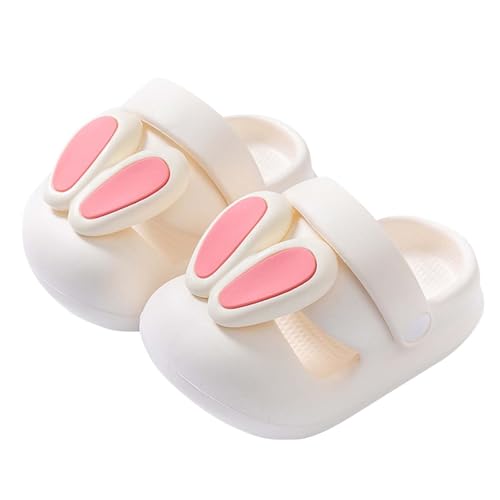 Zapatillas de playa para niños y niñas, zapatos de playa para niña, parte inferior suave, antideslizantes, sandalias planas para niños, White, 40 EU
