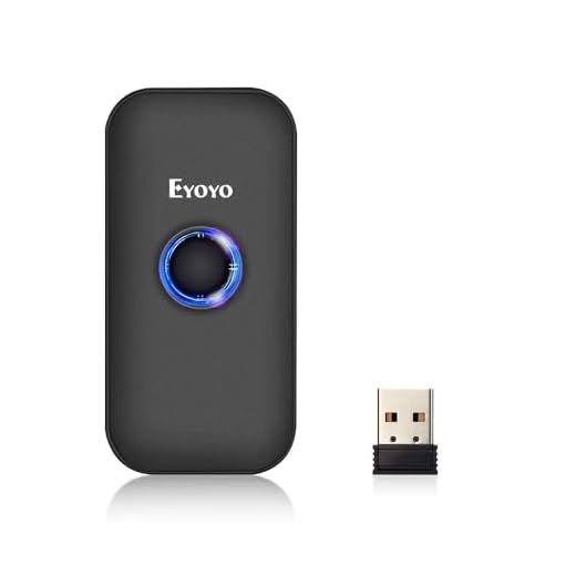 Eyoyo Mini 1D Bluetooth Barcode Scanner, 3-in-1 Bluetooth & USB Wired & 2.4G Wireless Barcode Reader Portable Bar Code Scanning Work with Windows, Android, iOS, Tablets or Computers
