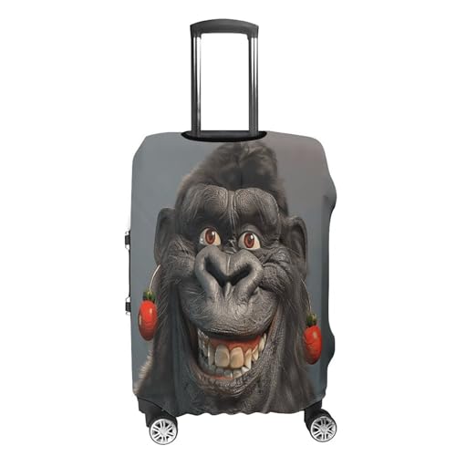 Smiling Gorilla Photo Travel Luggage Cover Washable Anti-scratch Suitcase Protector Dustproof Protective Cover Case for Wheeled Luggage Fits 19-32 Inch Luggage4
