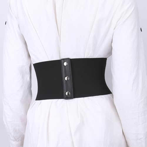 eYLun Womens Corset Belt Vintage Lace-up Elastic Waist Belt Punk Rivet Tied Waspie Wide Belt4