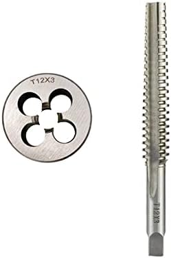 2pcs HSS Trapezoidal Tap and Die Set, TR12x3 Right Hand Machine Tap & Die Kit for Precision Threading, MINGPING Tools for Metalworking & DIY Projects