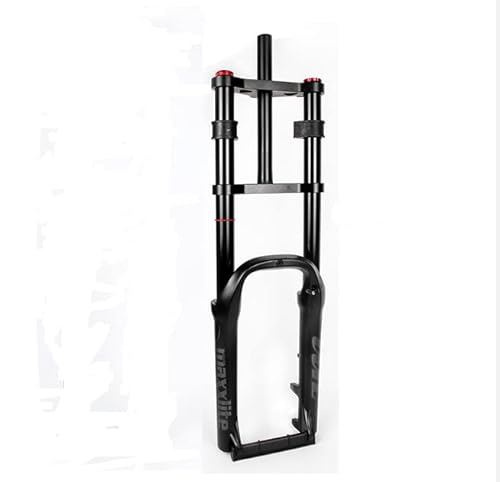 splumzer [EU Stock Bike Federgabel 20"/26" 4.0 für Mountainbike Air Double Shoulder Downhill Abseilen Stoßdämpfer MTB/QR/AM (Schwarz B, 20 Zoll) Cover