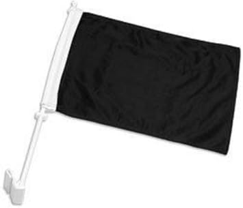 Moon Knives 2 Pack Solid Black 2ply Car Window Vehicle 12x18 Flag - Party Decorations Supplies For Parades - Prime Outside, Garden, Men Cave Decor Flag