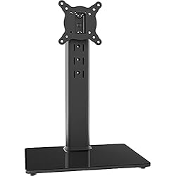 Tripie Para Monitor Hemudu Soporte TV Mesa Giratorio 100º, Soporte Universal Mesa Monitor para Televisores de 13 a 32 Pulgadas, Altura Ajustable en 4 Niveles, Base de Cristal Templado de Alta Resistencia, MAX hasta 35kg