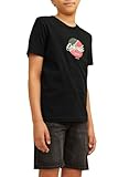 JACK & JONES Jortampa Fastrunner1 tee SS Crewneck Jnr Camiseta, Negro, 164 cm para Niños