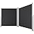 DWVO 236''X 71'' Double Side Awning Retractable Side Awning Folding Privacy Screen Privacy Fence Waterproof UV-Resistant Privacy Awning Outdoor for Garden, Deck, Patio, Pools, Balcony, Black
