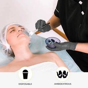 Forpro Disposable Nitrile Gloves, Chemical Resistant, Powder-Free, Latex-Free, Non-Sterile, Food Safe, 4 Mil, Black, X-Large, 100-Count #TOP7