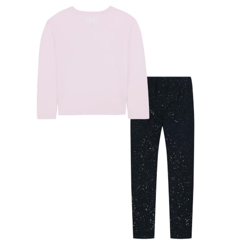 Image of Under Armour Girls' 2-piece Long Sleeve Tee and Leggings Set, Soft & Comfortable