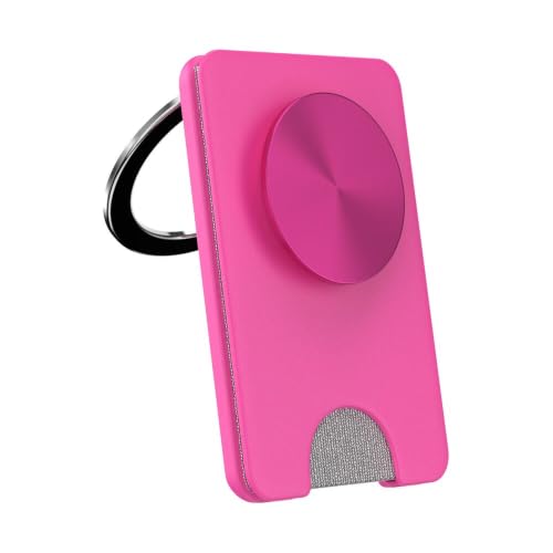 Image of PopSockets Kick-Out Wallet for MagSafe, Adjustable Kickstand, Magnetic Stand, Hot Pink - Fuchsia