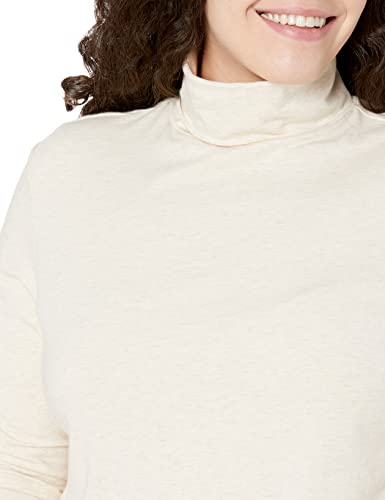 Amazon Essentials Women's Long-Sleeve Turtleneck (Available in Plus Size), Oatmeal Heather, Large3