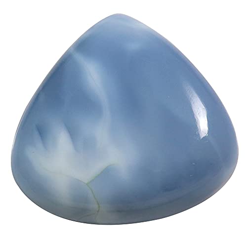 Cabochon en forme de cœur opale bleue naturelle 32,8 carats Qi07 Small
