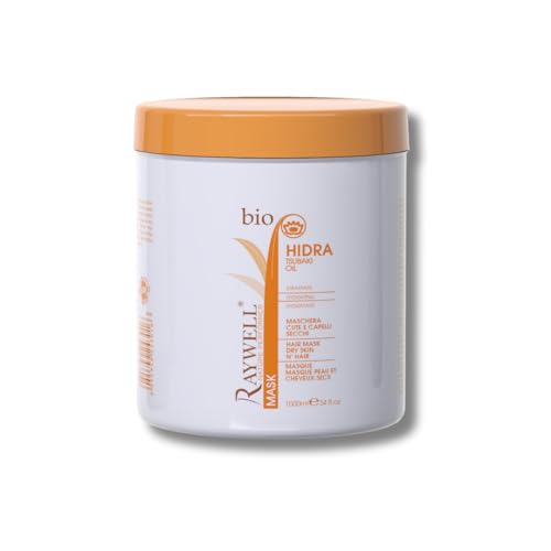 Raywell Hidra Hair Mask – Feuchtigkeitsspendende Haarmaske für trockenes Haar und Kopfhaut – Reparatur, Glanz & intensive Pflege – Für strapaziertes Haar, natürliche Inhaltsstoffe, 1000 ml