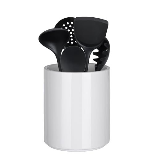 Allybyme Utensil Holder Kitchen Utensil Holder for Countertop, Ceramic Cooking Utensil Holder for...