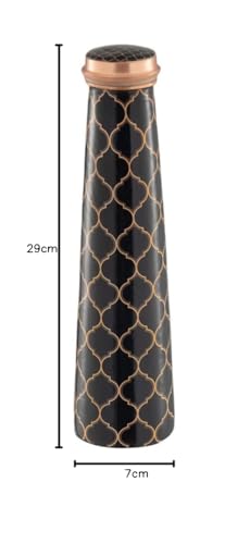 Image of Wakefit Designer Printed Copper Bottle | 1 Litre | 100% Pure Copper | Leak Proof & BPA Free | Office Bottle | Ayurveda Recommended | Boosts immunity| Supports Digestive & Liver Health | Malawi