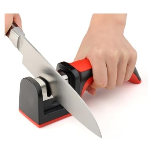 Amolador Afiador de Facas 3 Níveis Profissional em Aço Inox Ideal Para Facas Churrasco Carnes com Cabo Ergonômico Marca Myfound