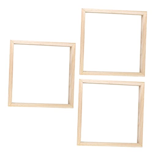HAMPPLIES 3 Piezas Marcos de Fotos de Madera con Vidrio Acrílico Marco Vacío para Exhibición de Dibujos Infantiles para Diy