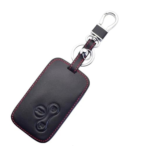 Housse de protection en cuir pour clé Renault Megane et Scenic coque noire 3 boutons