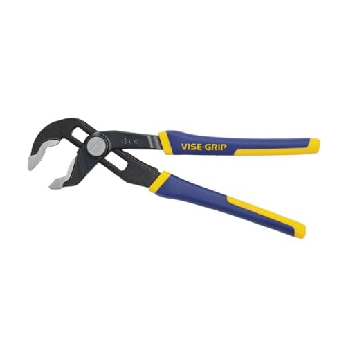 IRWIN VISE-GRIP Tools GrooveLock Pliers, V Jaw, 6-inch (4935351), Black, Blue Yellow, Silver, 6"