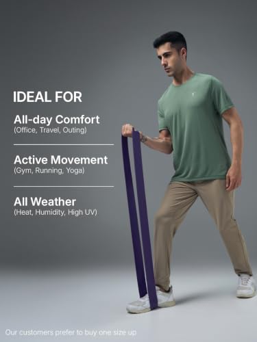Image of TECHNOSPORT Men's Slim Fit Polyester Activewear Sports T-Shirt with Moisture-Wicking Comfort for Workout, Running & Gym