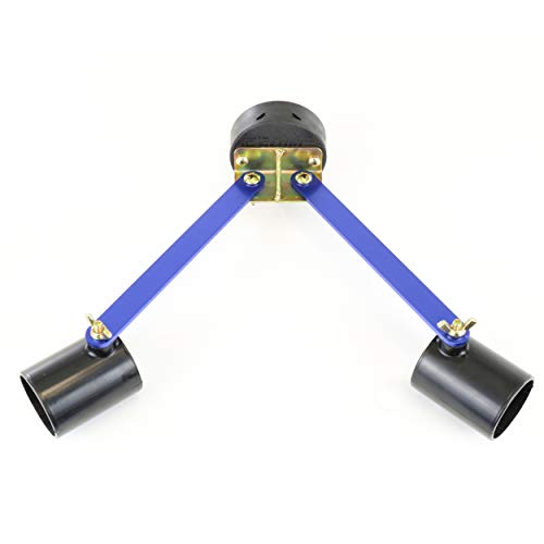 CLAM 15401 ClamLock Horizontal 2-Rod Holder – Mountable Ice Fishing Rod Rack with Base Plate – Compatible with Hub Shelters, Flip-Over Tubs, and Hard Walls – Polypropylene & Steel Construction