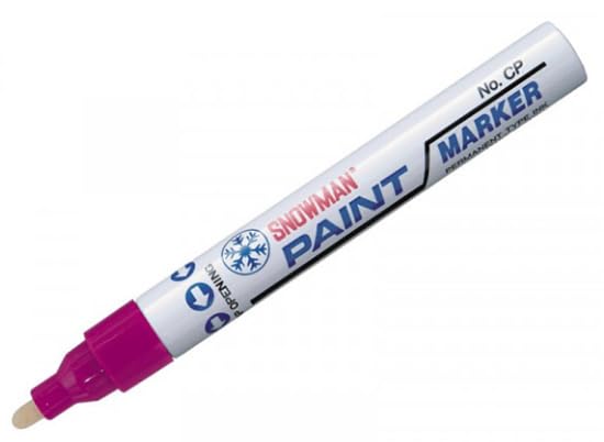 Generico Confezione da 12 pennarello marcatore indelebile SNOWMAN paint marker smalto punta tonda VIOLA