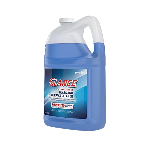 Image of Glance Diversey Powerized Glass Cleaner, Ready to Use Refill, 1 gal, 2 Pack | Streak free Shine, Cuts Grease and Fingerprints, Glass and Mirrors, Chrome Surfaces, Quick Drying, Whiteboards