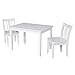 International Concepts Table With 2 San Remo Juvenile Chairs, White